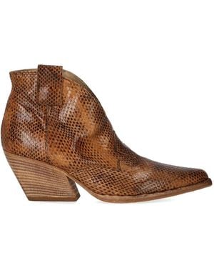 Elena Iachi Tobacco Texan Ankle Boot - Brown