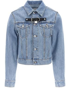 JW Anderson 'Padlock Strap Trucker' Jacket - Blue