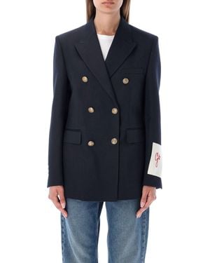 Golden Goose Double-Breasted Blazer With Buttons - Blue