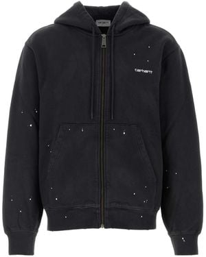 Carhartt Hooded Painter Jacket Cotton Sweat - Blue