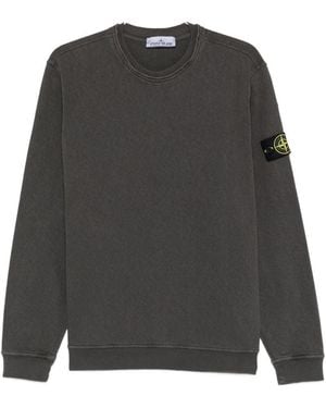 Stone Island Regular Fit Crew Neck Sweatshirt - Grey
