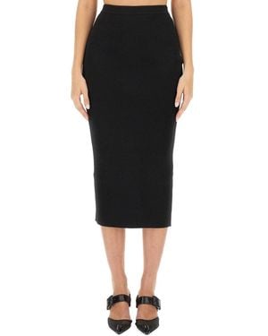 McQueen Knit Pencil Skirt - Black