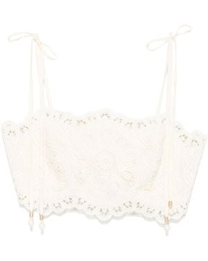 Zimmermann Rhiannon brodé corsage - Blanc