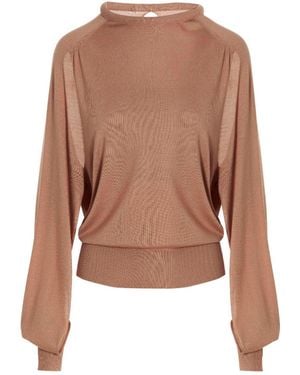 Ramael Découpe insérer un pull supérieur - Marron