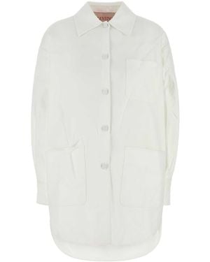Valentino Garavani Cotton Blend Oversize Jacket - White