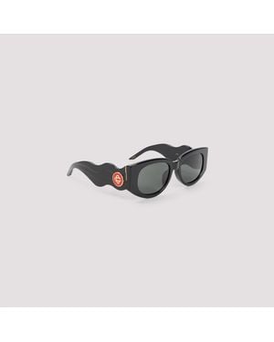 CASABLANCA Gafas de sol de acetato con ondas ovaladas de metal - Negro