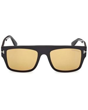 Tom Ford Zonnebril Ft0907 01 E Dunning 02 Zwart/geel Unisex - Bruin