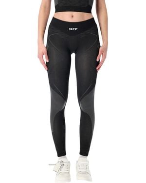 Off-White c/o Virgil Abloh Gebroken Witte Broek Zwart