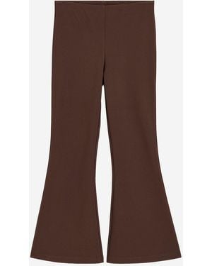 By Malene Birger Pantalones de nailon elástico marrón