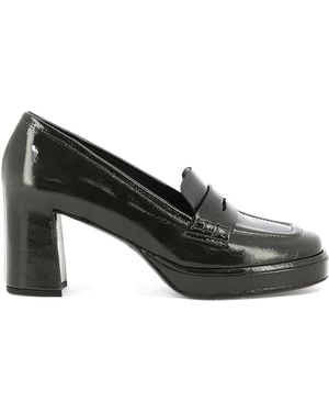 Roberto Del Carlo Lisbona Heeled Loafers - Black