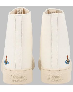 Vivienne Westwood High-Top Trainers Plimsoll - Natural
