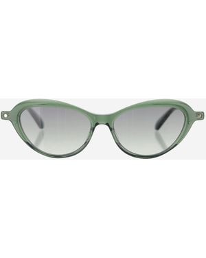 Carven Oval Acetate Sunglasses - Green