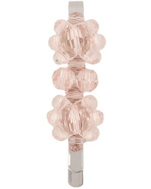 Simone Rocha Mini Blumenhaarclip Brass Pink