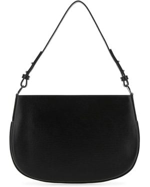 BY FAR Leather Issa Handbag - Black