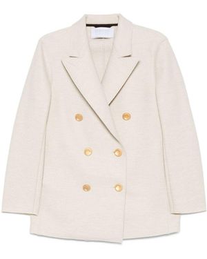 Harris Wharf London Wolle Doppelbrustmantel - Weiß