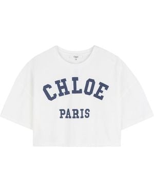Chloé Mini Girl's Chic T-Shirt For Ss26 - White