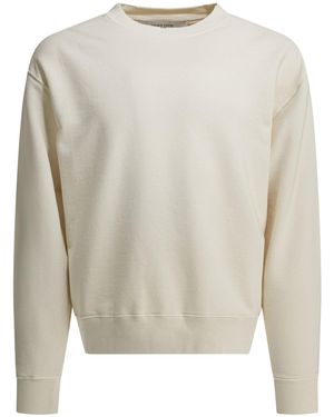 Golden Goose Crewneck Sweatshirt With Reverse Logo Sweatshirts White