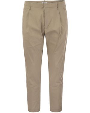 Dondup Ben Carrot Poplin Pants - Natural