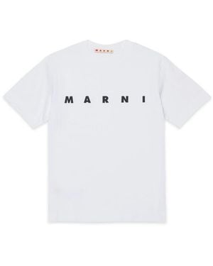 Marni T Shirt With Logo - White