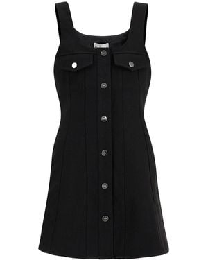 Ganni Mini Crepe Dress - Black