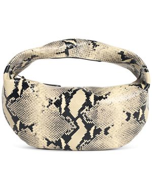 KHAITE Kakikleurige Medium 'olivia Hobo' Slangenleren Tas - Metallic