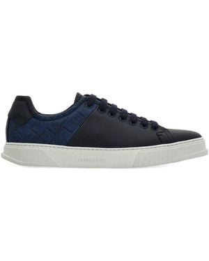 Ferragamo Leather Trainers - Blue