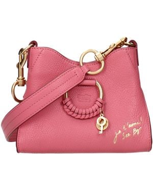 See By Chloé Leather Crossbody Bag - Pink