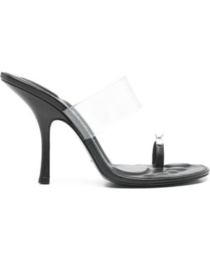 Alexander Wang Bianca 105 Mm Sandal W/ Crystal Toe Ring - Multicolor