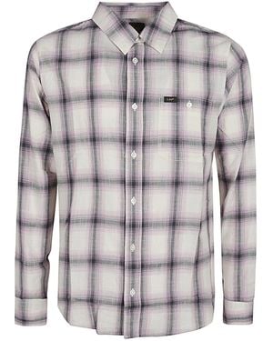 Lee Jeans Plaid Pattern Shirt - Grey