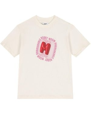 MSGM T-Shirt With Logo - White