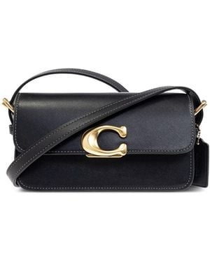 COACH Zoe Leather Shoulder Bag - Black