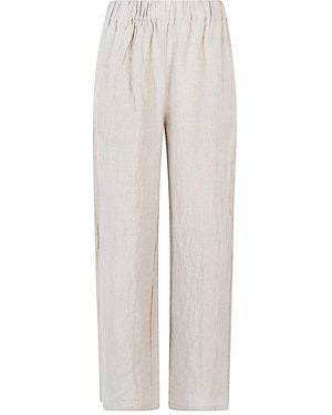 Apuntob Affuntob Linnen Rechte Beenbroek - Wit