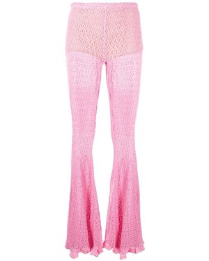 Blumarine Pantaloni Svasati - Rosa