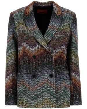Missoni Embroidered Viscose Blend Blazer - Black