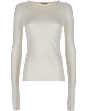 JW Anderson Solid Round Neck T-Shirt - White