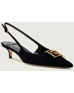 Elisabetta Franchi Suede Slingback - Black