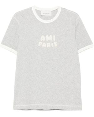 Ami Paris Logo appliqué T-shirt - Weiß
