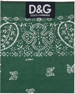 Dolce & Gabbana Dolce&Gabbana Quadratischer Schal mit Paisley-Print - Grün