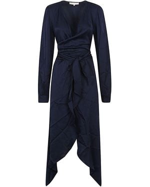 Silk95five Silk95 Fünf Ananda Silk Long Kleid - Blau