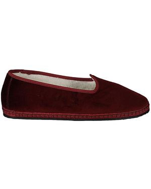 PIEDÀTERRE VENEZIA Friulana Velvet Alpaka -Hausschuhe - Rot