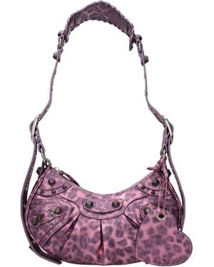 Balenciaga Le Cagole Shoulder Bag Leather - Purple