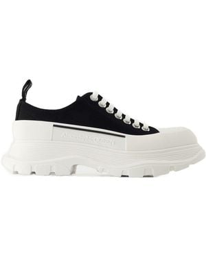 McQueen Tread Slick Sneakers Alexander Mc Königin Leinwand Schwarz/Weiß - Blau