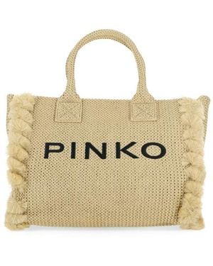 Pinko Beach Shopper Rafia - Metallic