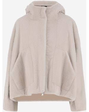 Blancha Mink Fur High Collar Jacket - Natural