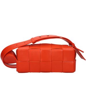Bottega Veneta Umhängetaschen Kassette Man Leder Orange - Rot