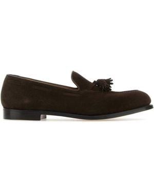 Crockett & Jones Chocolate Suede Cavendish 2 Loafers - Multicolour