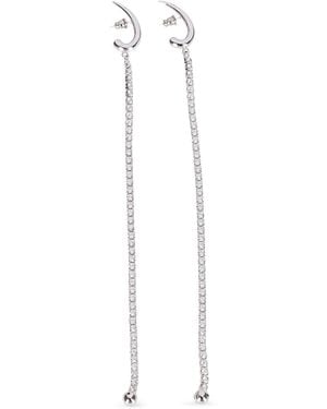 Panconesi Pancones-Diamant-Pendel-Ohrringe - Weiß