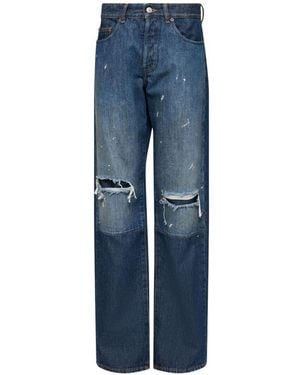 MM6 by Maison Margiela Barrel Denim Cotton Jeans - Blue