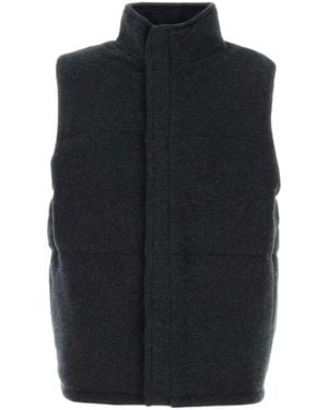 LeKasha Charcoal Cashmere Vest - Black