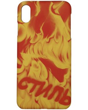 Heron Preston Porta Iphone Iphone Xs Max Uomo Pvc Multicolore - Orange